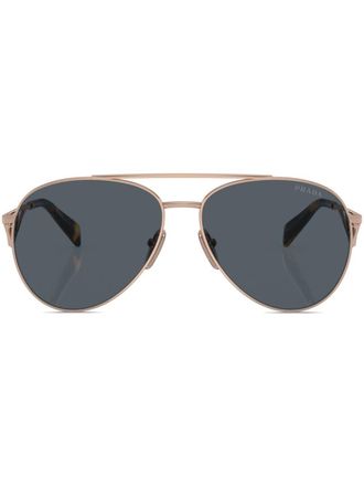 Prada Occhiali da sole stile pilota - Oro