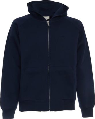 Autry Blauwe Neopreenjas voor Mannen - Heren - Vesten met rits - Blauw - L - Katoen - Hoodies & sweatvesten