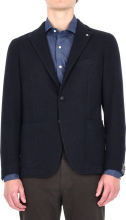 Tagliatore Montecarlo Ribbed Wool Jersey Jacket