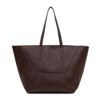 Brunello Cucinelli BC Duo Leather Tote Bag - female - Brunello Cucinelli - Shopping Bags - Red - ONE SIZE - Bags