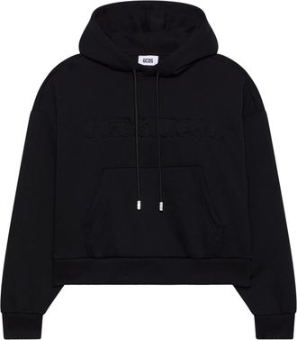 GCDS Gcds, Dames, Sweatshirts & Hoodies, Zwart, Maat: XS Katoen