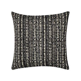 Elaine Smith Channel Indoor & Outdoor Woven Accent Pillow in Noir at Nordstrom, Size 20X20