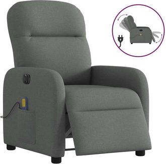 vidaXL Vidaxl - Sill&oacute;n Reclinable De Masaje El&eacute;ctrico Tela Gris Oscuro