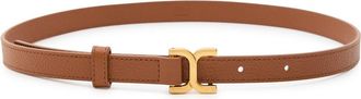 Chlo&eacute; Marcie Grained-leather Belt - Tan - M