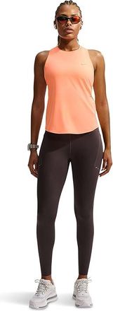 Nike Swift Dri-FIT Running Tank Top Womens Clothing Orange Pulse/Reflective Silver : LG (US 12-14), Mesh/Polyester/Spandex