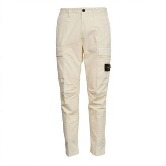 Stone Island Slim-fit Trousers, male, White, Size: W29 Slim-fit Cargo Trousers