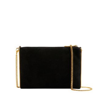 Ted Baker Jeiner Crossbodytas Van Su&egrave;de In Zwart Met Staafdetail