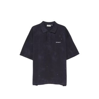 Carhartt Work in Progress Paint-splatter Logo-embroidered Polo Shirt