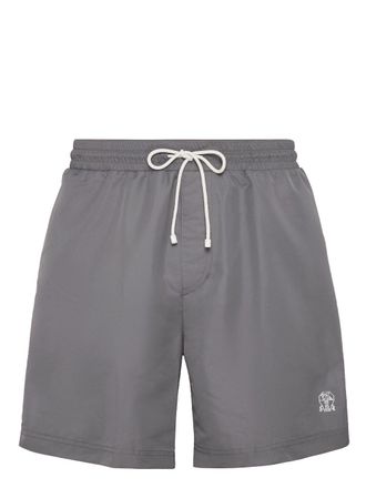 Brunello Cucinelli Costume da bagno con ricamo - Grigio
