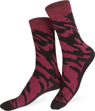 doiy Red Wine 3D Crew Socks in Burgundy at Nordstrom