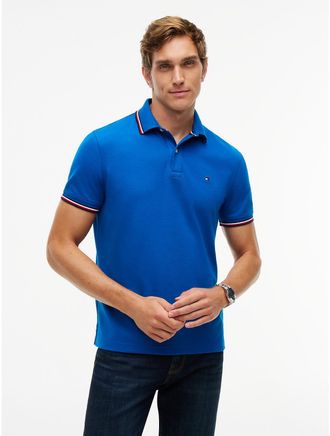 Tommy Hilfiger Mens Regular Fit Tommy Wicking Polo - Vibrant Indigo - XXXL