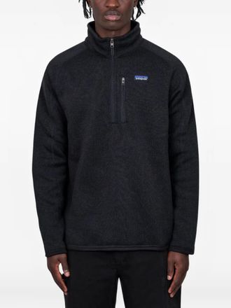 Patagonia Sweater met logopatch - Zwart