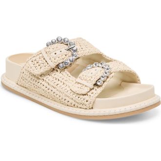 Dolce Vita Shauny Crystal Wedge Sandal in Oatmeal Knit at Nordstrom Rack, Size 9.5
