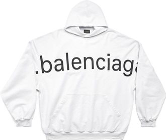 Balenciaga Bal.Com Popover Hoodie White 739024TOVN99081