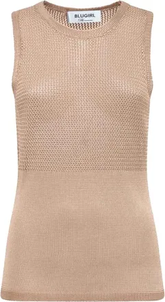 Blugirl Tops, Dames, Beige, M, Blugirl Sweaters