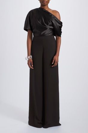 Amsale The Slouch Jumpsuit in Black at Nordstrom, Size 10