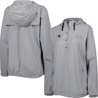 Columbia Womens Columbia Gray Dallas Cowboys Tamiami Omni-Shade Pullover Hoodie at Nordstrom, Size Medium