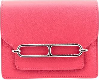 Herm&egrave;s Pink Leather Wallet (Bi-Fold) (Pre-Owned)