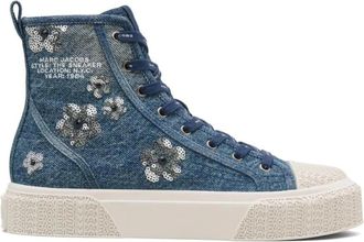 Marc Jacobs De High Top Sneaker - Dames - Sneakers - Blauw - 41 EU - Katoen - Schoenen