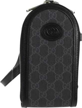 Gucci Pre-owned Vintage Schoudertas - Dames - Vintage Clutch - Zwart - ONE Size - Leer - Vintage