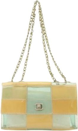 Chanel Pre-owned Choco Bar Plastic Shoulder Bag - Dames - Vintage Schoudertas - Beige - ONE Size - Vintage