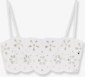 Dolce & Gabbana Top in cotone con ricamo cut-out - DOLCE & GABBANA - gender_Woman