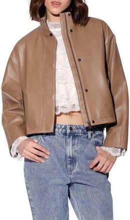 Walter Baker Roman Leather Jacket in Mousse at Nordstrom Rack, Size X-Small