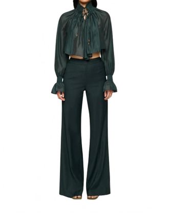 Clea Laurel Cropped Shirt In Mineral