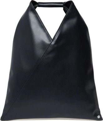 Maison Margiela Zwarte Driehoek Ontwerp Top Handtas - Dames - Handtassen - Zwart - ONE Size - Leer - Tassen