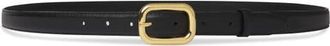 Frame Denim The Rounded Buckle Leather Belt in Black at Nordstrom, Size X-Large