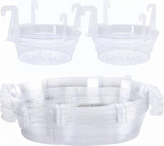 OEM Juego De 6 Platillos A Prueba De Fugas Para Macetas Colgantes De 25 Cm (10 Pulgadas): Sistema De Conexi&oacute;n R&aacute;pida Con Bandeja De Goteo Para Jard&iacute;n, Ter