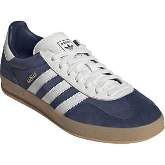 adidas Gender Inclusive Gazelle Indoor Sneaker in Night Indigo/White/Gum 3 at Nordstrom, Size 10.5 Womens