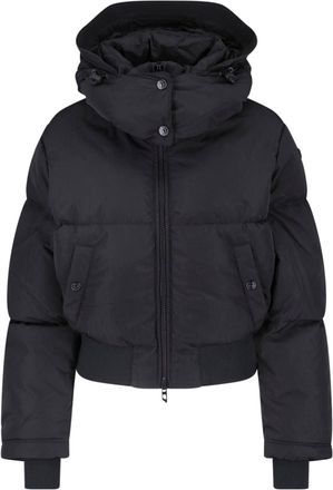 Diesel Black Hooded Crinkle Down Jacket