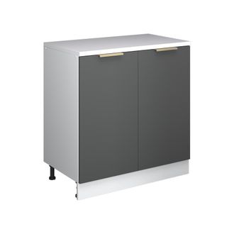 Vicco Armario De Cocina Para Techo Inclinado R-line, Antracita-oro, 80 Cm Sin Inclinaci&oacute;n Con 2 Puertas, Vicco