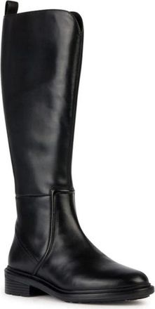 Geox D Walk Pleasure Laarzen - Dames - Hoge Laarzen - Zwart - 36 EU - Leer - Schoenen