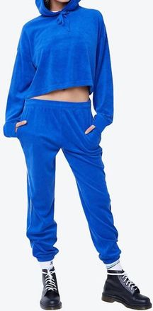 Juicy Couture Surf The Web Micro Terry East Jogger Pant In Blue