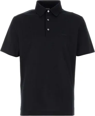 Ermenegildo Zegna Pure Cotton Polo - Heren - Polos - Blauw - S - Katoen - Tops
