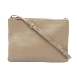 Celine Pre-owned Trio Large Leren Schoudertas - Dames - Pre-owned - Beige - Maat: ONE Size Leer