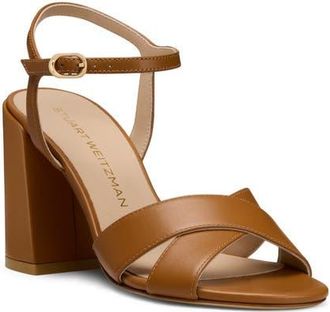 Stuart Weitzman Alyssa Ankle Strap Sandal in Boho Tan at Nordstrom, Size 8.5