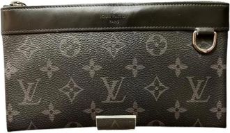 Louis Vuitton Pre-owned Clutches, female, Black, Size: ONE SIZE Pre-owned Pochette Discovery PM Monogram Eclipse Clutch Bag