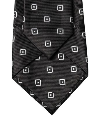 Dolce & Gabbana Geometric Silk Necktie - Black