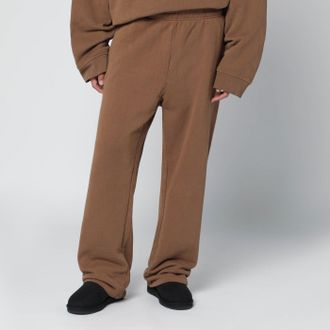 Entire studios Pantalone jogging marrone in cotone