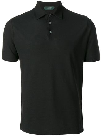 Zanone basic polo shirt - men - Cotton - 58 - Black