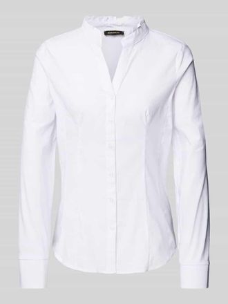 More & More More & More Bluse mit Stehkragen in Weiss, Größe 34