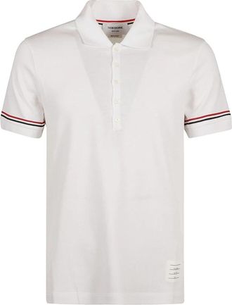 Thom Browne Katoenen polo shirt - Heren - Polos - Wit - XL - Katoen - Tops