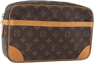 Louis Vuitton Pre-owned Canvas Clutch - Dames - Vintage Clutch - Bruin - ONE Size - Vintage