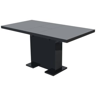 Berkfield Home Extendable Dining Table High Gloss Black