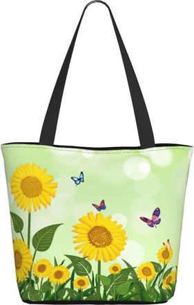 AOOEDM Butterflies And Sunflowers Ladies Shopping Bag 13x11x7in.The Perfect ValentineS Day Gift.It Is The Best ValentineS Day Gift For Mom, Daughter, Wife,Et