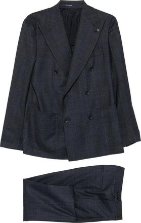 Tagliatore Double-Breasted Suit - Heren - Business pakken - Blauw - L - Leer - Kostuums