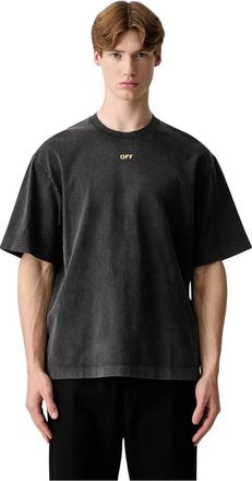 Off-white Tops, Heren, Zwart, S, Katoen, Fallen Caravaggio T-shirt